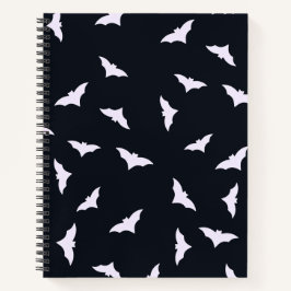 Spooky Bats Black Halloween-Notebook Notizblock
