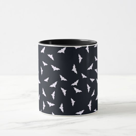 Spooky Bats Black Halloween Tasse (Zentrum)