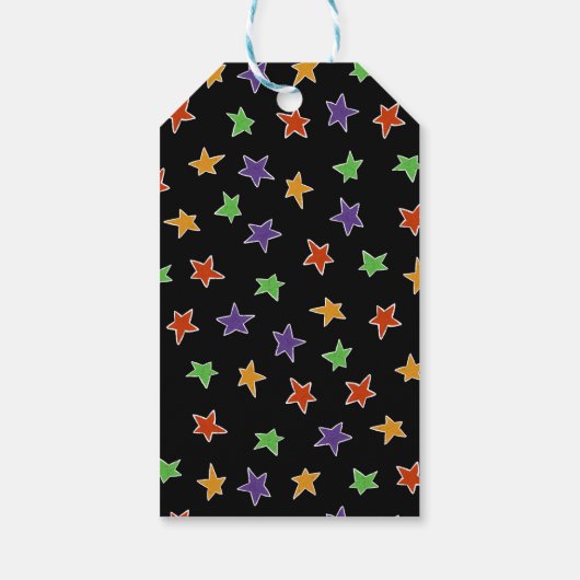 Spooky Bats & Ghosts Happy Halloween Geschenkanhänger (Rückseite)