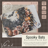 Spooky Bats Halloween Bath Mat Badematte