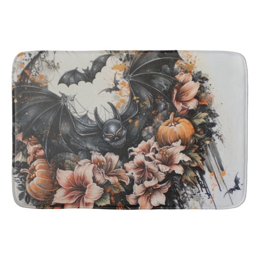 Spooky Bats Halloween Bath Mat Badematte (Vorderseite)