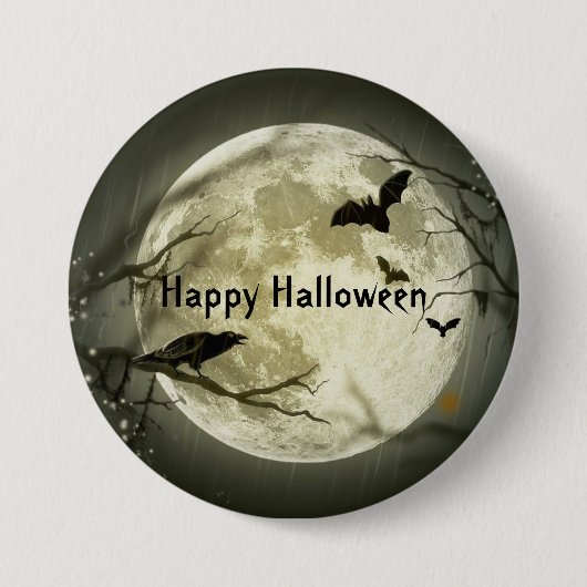 Spooky Bats Halloween Button (Vorderseite)