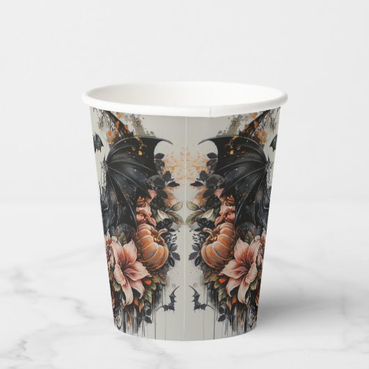 Spooky Bats Halloween Paper Cups Pappbecher (Rechts)