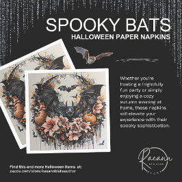Spooky Bats Halloween Paper Napkins Serviette