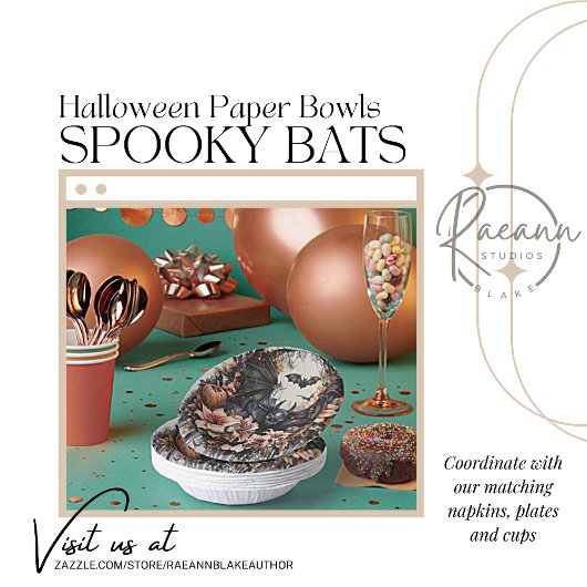 Spooky Bats Halloween Pappteller