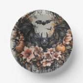 Spooky Bats Halloween Pappteller (Vorderseite)