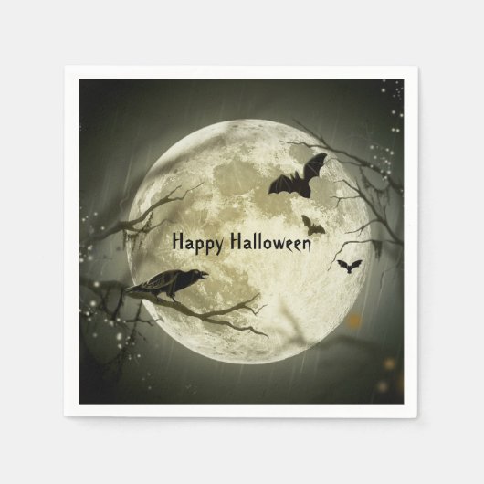 Spooky Bats Halloween Serviette (Vorderseite)