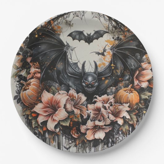 Spooky Bats Halloween Teller (Vorderseite)