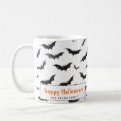 Spooky Bats Personalisiert Happy Halloween Kaffeetasse (Links)