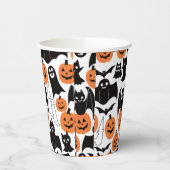 Spooky Bats Pumpkins Cups - Halloween-Party! Pappbecher (Links)