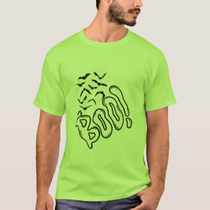 Spooky Bats und Boo Halloween Design T-Shirt