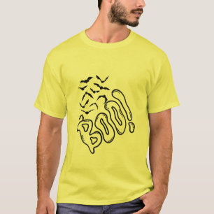 Spooky Bats und Boo Halloween Design T-Shirt