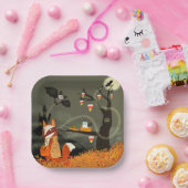 Spooky Bats und Fox Halloween Papierplatte Pappteller (Party)
