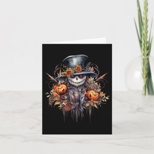 Spooky Beängstigend Halloween Ghost Karte (Vorderseite)