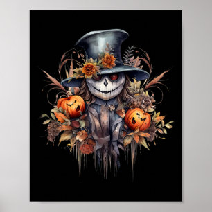Spooky Beängstigend Halloween Ghost Poster