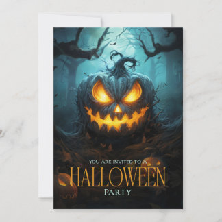 Spooky Beängstigend Pumpkin Adult Halloween-Party Einladung