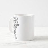 Spooky Beängstigend Skeleton Halloween Kaffeetasse (Vorderseite Links)