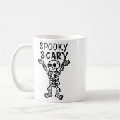 Spooky Beängstigend Skeleton Halloween Kaffeetasse (Links)