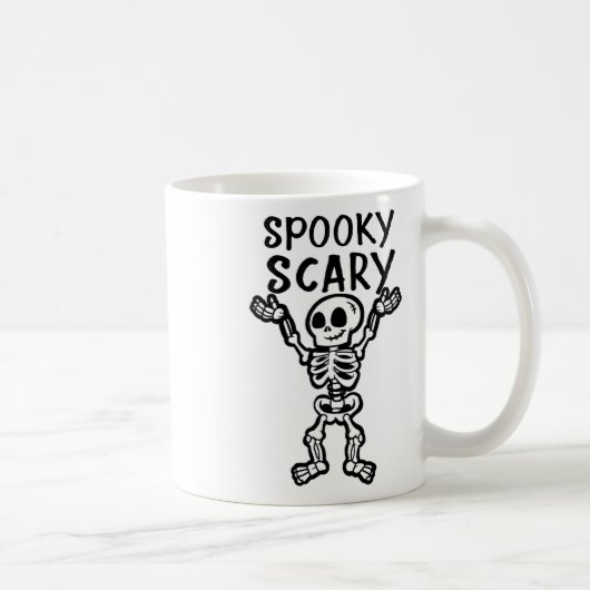 Spooky Beängstigend Skeleton Halloween Kaffeetasse (Rechts)