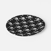 SPOOKY BEÄNGSTIGEND SKELETON HALLOWEEN-PARTY PAPPTELLER (Schrägansicht)