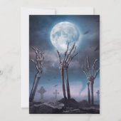 Spooky Beängstigend Skeleton Untot Halloween-Party Einladung (Vorderseite)