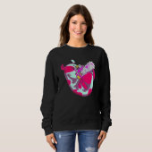 Spooky Beängstigend Vaporwave Art Chainsaw Sweatshirt (Vorne ganz)