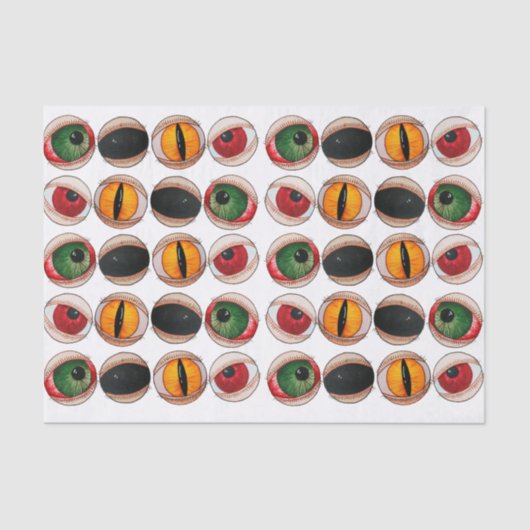 Spooky beängstigenden Zombie Gothie Augen hallowee Seidenpapier (Vorderseite)