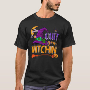 Spooky beendet das Halloween-Hut deiner Hexe Br T-Shirt