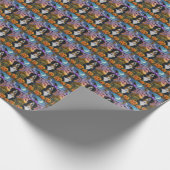 Spooky Bernese Mountain Halloween Hexenkürbis Geschenkpapier (Ecke)