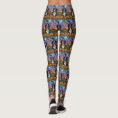 Spooky Bernese Mountain Halloween Hexenkürbis Leggings (Rückseite)
