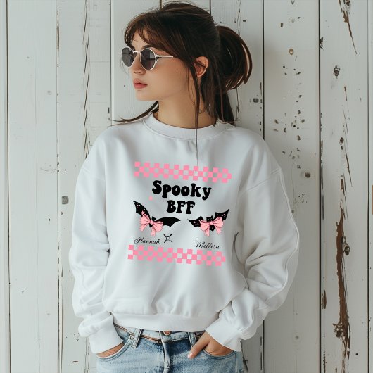 Spooky BESTE FREUNDIN Personalisierter Name Hallow Sweatshirt