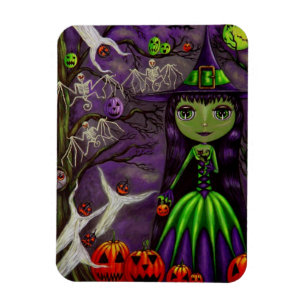 Spooky Big Eye Hexenkleder Skelette Gespenster Boo Magnet