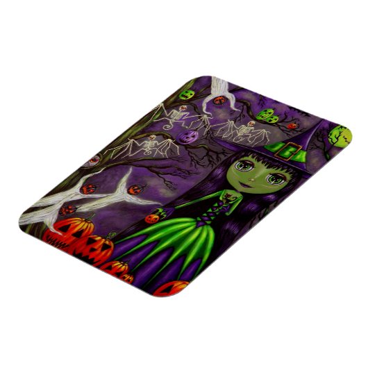 Spooky Big Eye Hexenkleder Skelette Gespenster Boo Magnet (Linke Seite)