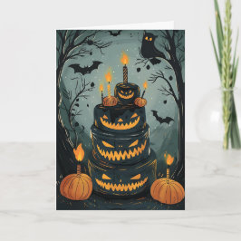 Spooky Birthday Cake Karte