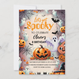 Spooky Birthday Invitation Editable Digital Down Einladung