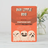 Spooky Birthday Party Einladung (Stehend Vorderseite)