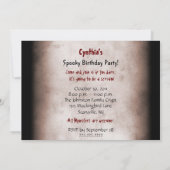 Spooky Birthday Party Einladung - Der Raven (Rückseite)