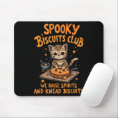 Spooky Biscuits Club Cat Funny Halloween Backen Mousepad (Mit Mouse)