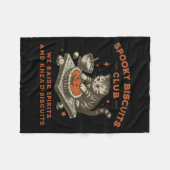 Spooky Biscuits Club Cat, lustiges Halloween Baker Fleecedecke (Vorderseite (Horizontal))