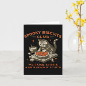 Spooky Biscuits Club Cat, lustiges Halloween Baker Karte (Gelbe Blume)