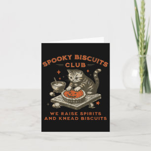 Spooky Biscuits Club Cat, lustiges Halloween Baker Karte