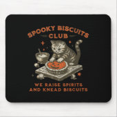 Spooky Biscuits Club Cat, lustiges Halloween Baker Mousepad (Vorne)