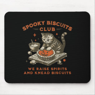 Spooky Biscuits Club Cat, lustiges Halloween Baker Mousepad