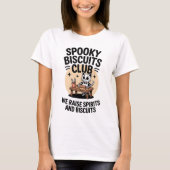 Spooky Biscuits Club Cat Skeleton Halloween T-Shirt (Vorderseite)