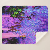 Spooky Black and Crimson Lily Garden Landschaft Sherpadecke (Vorderseite (Horizontal))