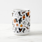 Spooky Black and Orange Halloween Kaffeetasse (Mittel)