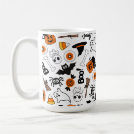 Spooky Black and Orange Halloween Kaffeetasse