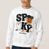 Spooky Black and Orange Halloween Sweatshirt (Vorderseite)