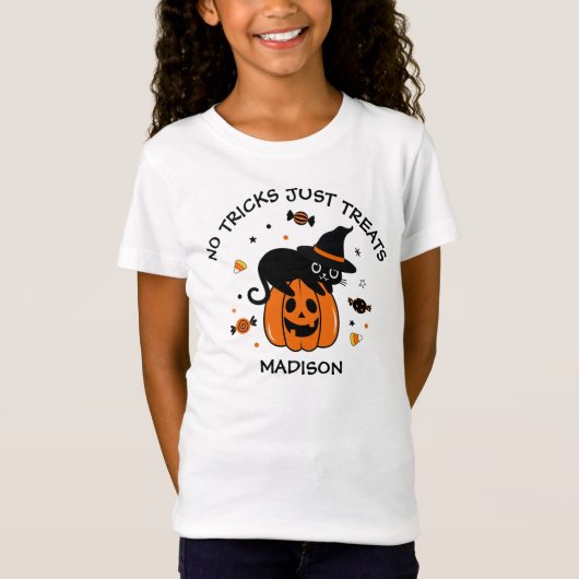 Spooky Black and Orange Halloween T-Shirt (Vorderseite)