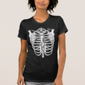 Spooky Black and White Skeleton Halloween T-Shirt (Vorderseite)